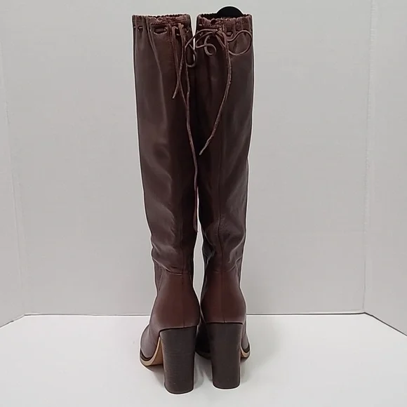 See by Chloe Genuine Brown Leather Heeled Boots Size 7/38 - Picture 4 of 16